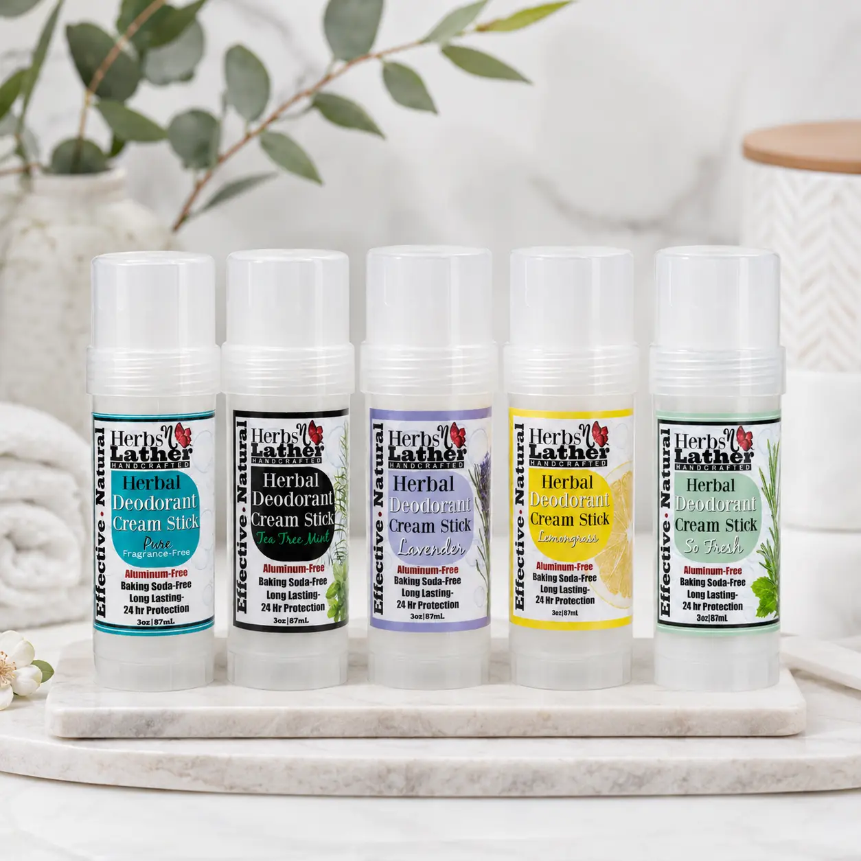 Herbal Deodorant Cream Stick | Aluminum-Free | Baking Soda-Free | Powerful Odor Control