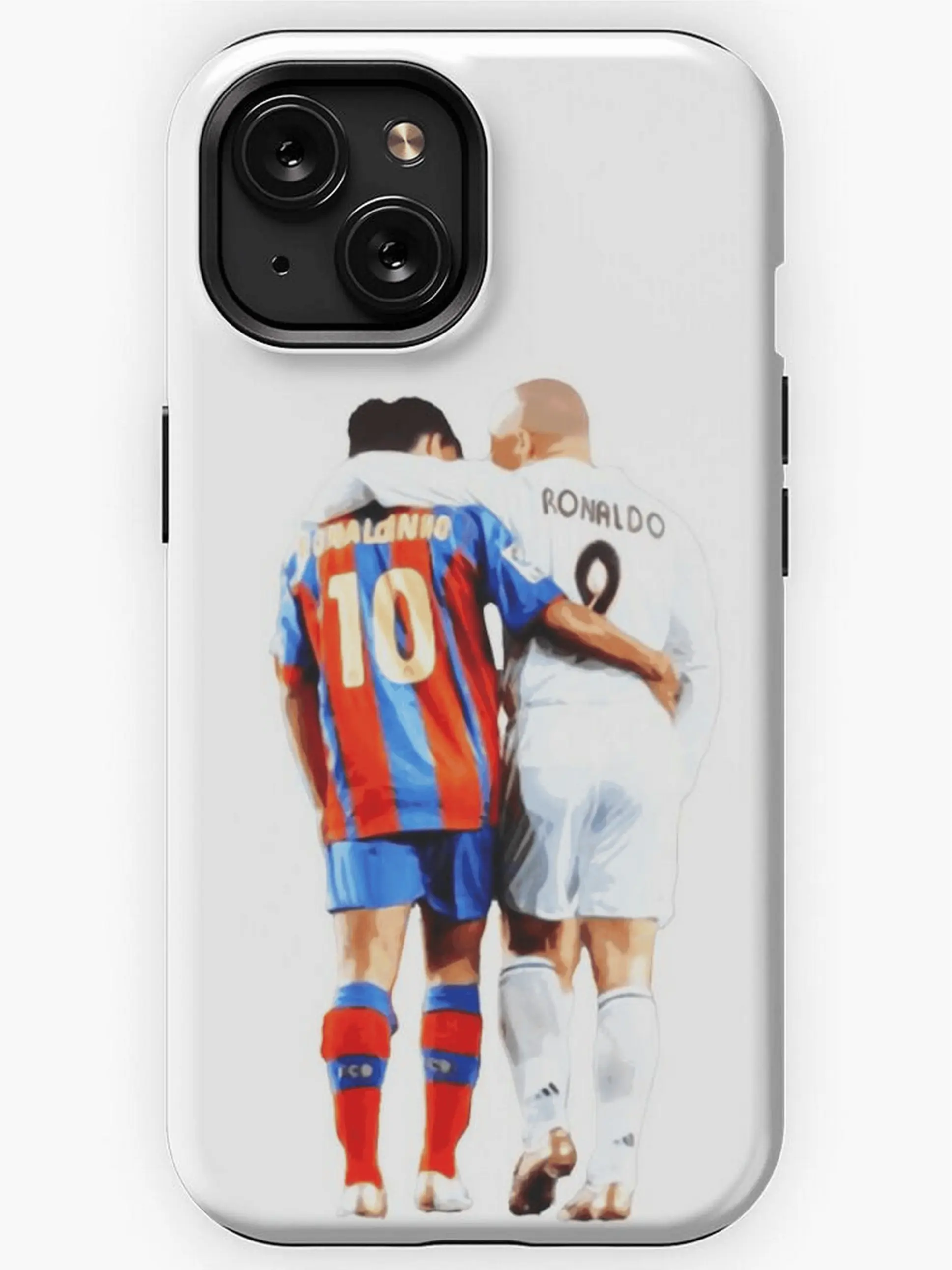 Ronaldinho and R9 Ronaldo iPhone Case Compatible with iPhone X, 11, 12, 13, 14, 15 16 Promax