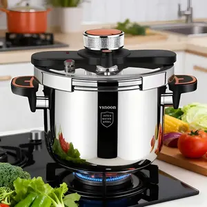 Large Capacity Pressure Cooker, 1 Count Stainless Steel Household Pressure Cooker, Explosion-proof Design Pressure Cooker for Home Kitchen