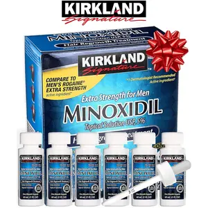 KIRKLAND Men's Special Minoxidil Hair Growth Solution, 5% Topical Solution, 6-Month Supply - Includes Dropper and Free Instructions