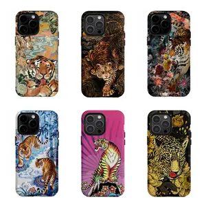 Wild Tiger & Panther Phone Case,Tough phone case,Protective case, fun design, compatible with iPhone 17 Pro Max, 17Air, 16 Pro, 15 Plus, 14, 13, 12 and 11, TPU full screen, shockproof, stylish, scratch-resistant, soft silicone material, drop-proof