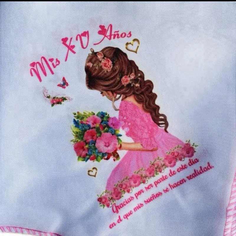 12pcs 10x10 in Quinceanera Recuerdos Dinnerware Napkins - Tableware & Cutlery Celebration Favors
