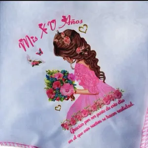 12pcs Quinceanera Recuerdos Dinnerware Napkins - Tableware Favors for Quinceanera Celebrations