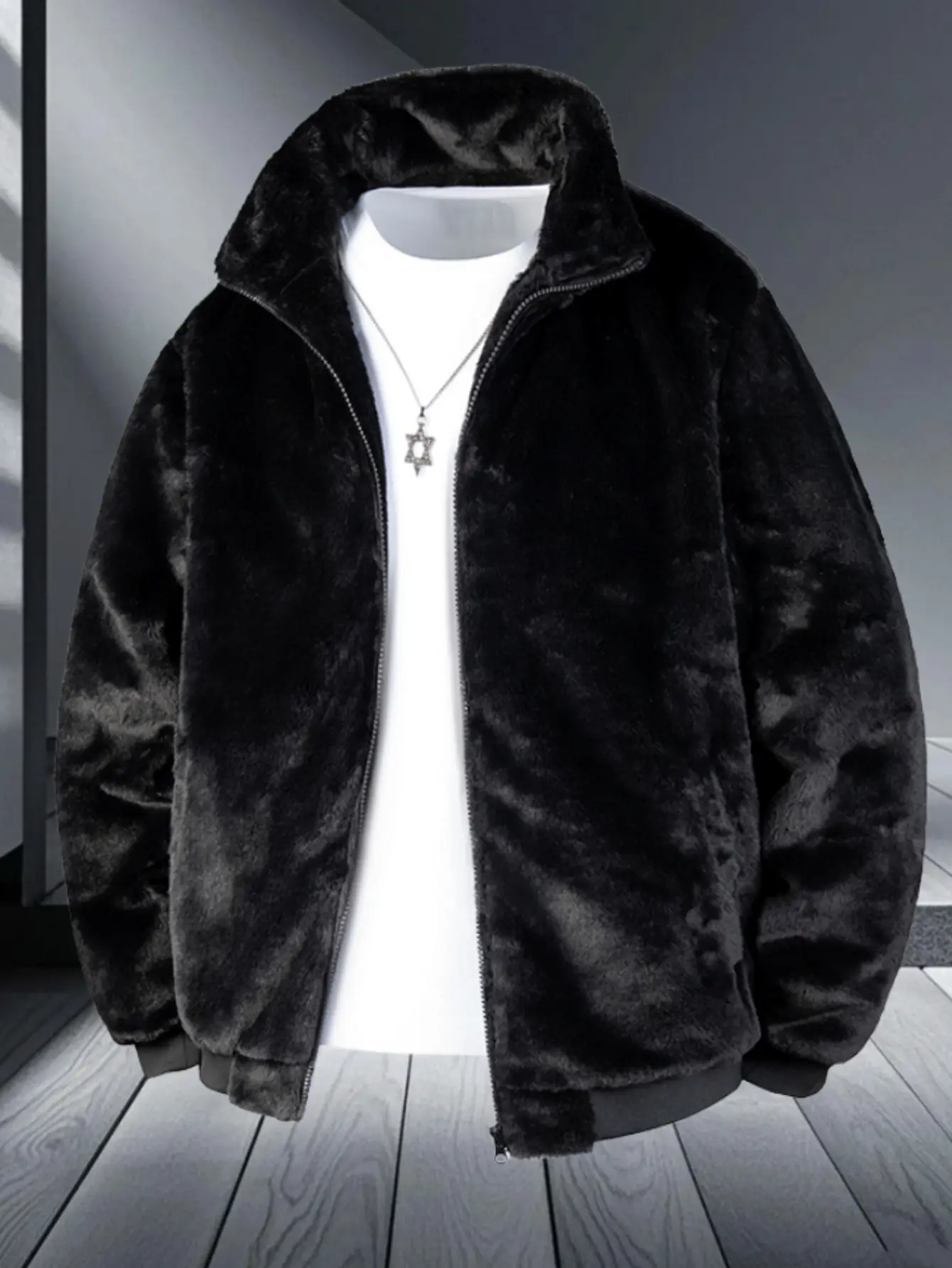 Men's Winter Mink Fur Coat Imitation Mink Velvet Thick Warm Short Hooded Jacket Plus Size Menswear Soft jackets old money outfits 1999 outfits men snow