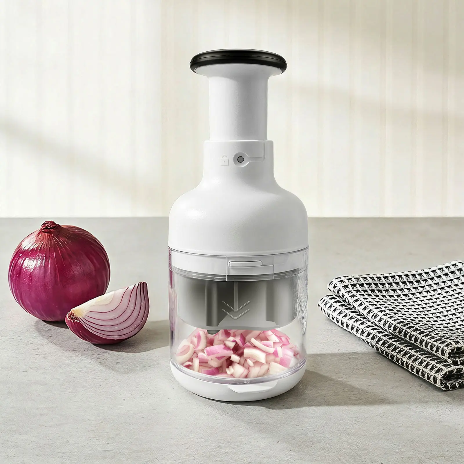 【AREL】 Manual Vegetable Chopper, Kitchen Utensil for Efficient Vegetable Cutting, Peelers & Cutters Accessory