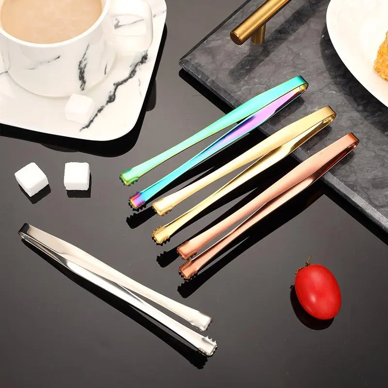Stainless Steel Precision Kitchen Tweezers - Multi-Color Cooking Tongs for Sugar, Ice, and Garnishes