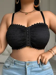 Women's Plus Size Front Button Bra, Comfortable and Supportive Lingerie, Ideal for Daily Wear, Available in Multiple Sizes