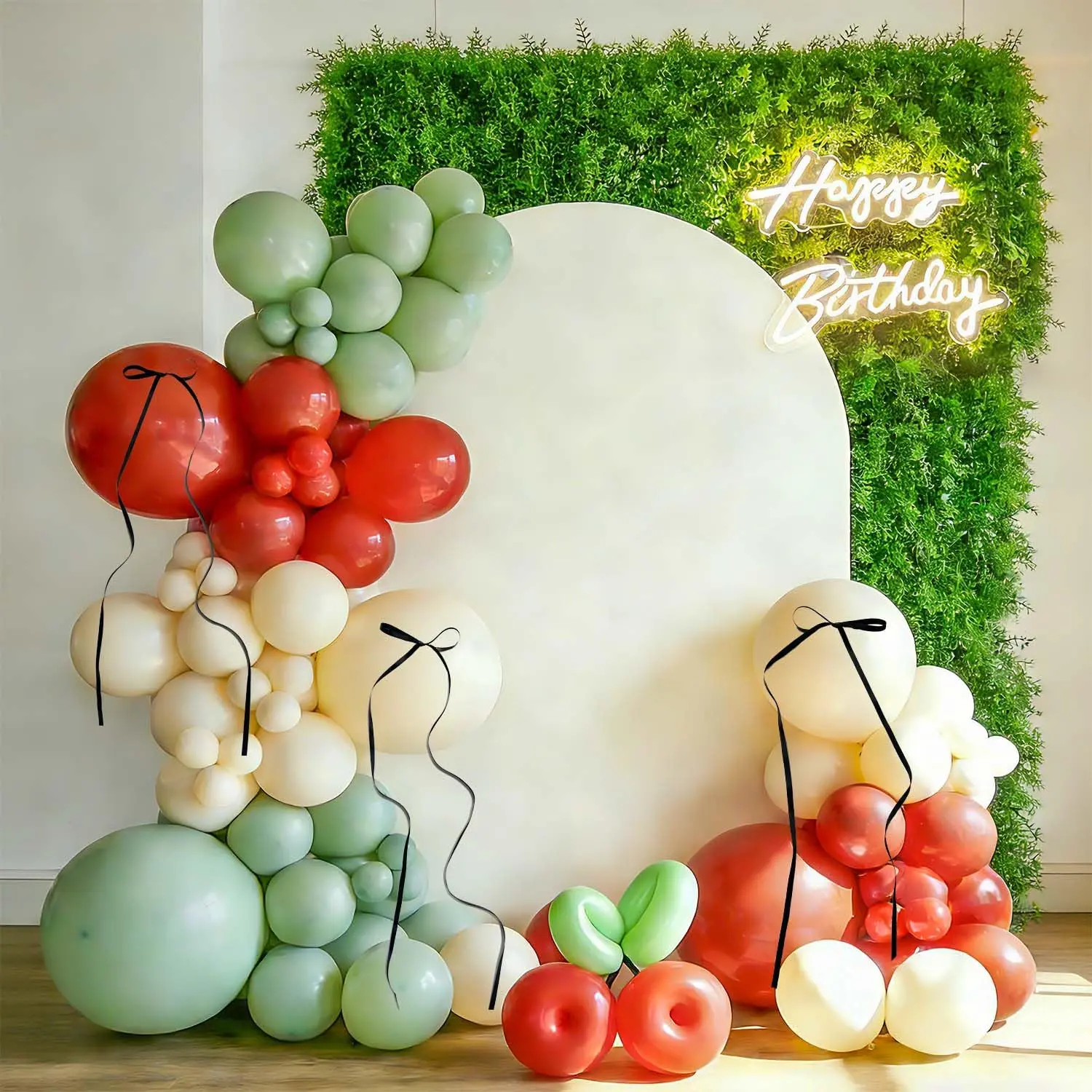Pastel Pink & White Balloon Arch Kit, Double-Stuffed Beige, Cream & Blush Balloons for Decor