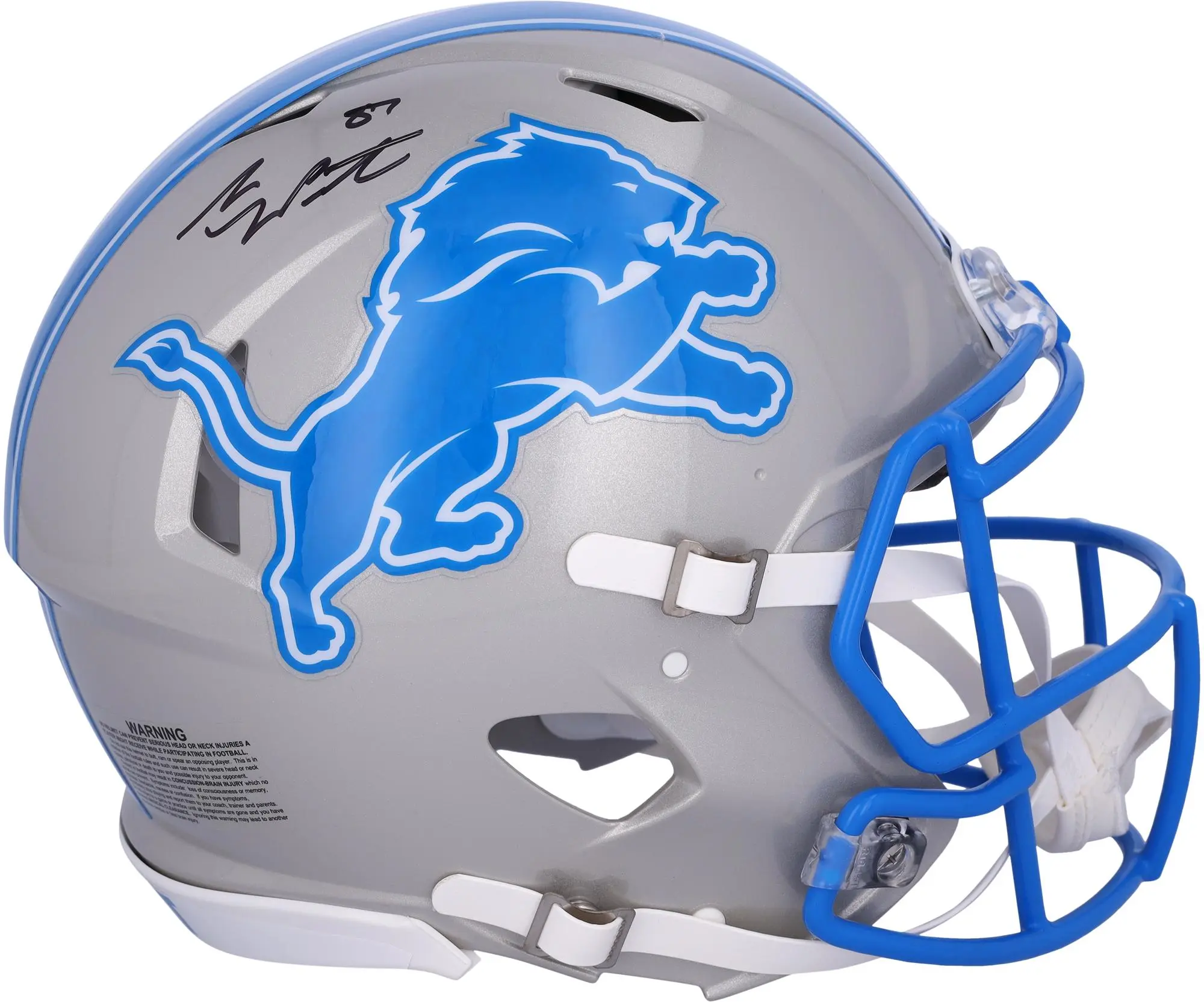 Sam LaPorta Detroit Lions Autographed 2024 Speed Authentic Helmet - Fanatics Authentic Certified