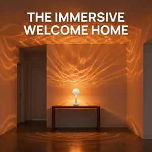 Water Ripple Projector Light with Remote - Multi-Color Rotating Crystal Night Light, Aesthetic Room Decor for Bedroom, Romantic Atmosphere Lamp, Gift for Teens