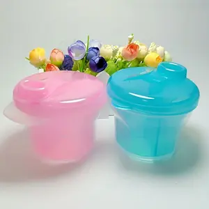 1pc/2pcs Rotating Double Layer 3-Compartment Milk Powder Container, Formula Dispenser, Food Storage Box, Portable Snack Box for Outing