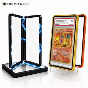 Magnetic PSA, CGC, Graded CardsCertified Card Bumper Guards Protector Case, 35pt, Stackable Design, Variety of colors, Aluminum Alloy Protector for Collectible Trading Cards, UV Protection Glass, for Basketball,Football,Rugby Sports & Pokémon Cards