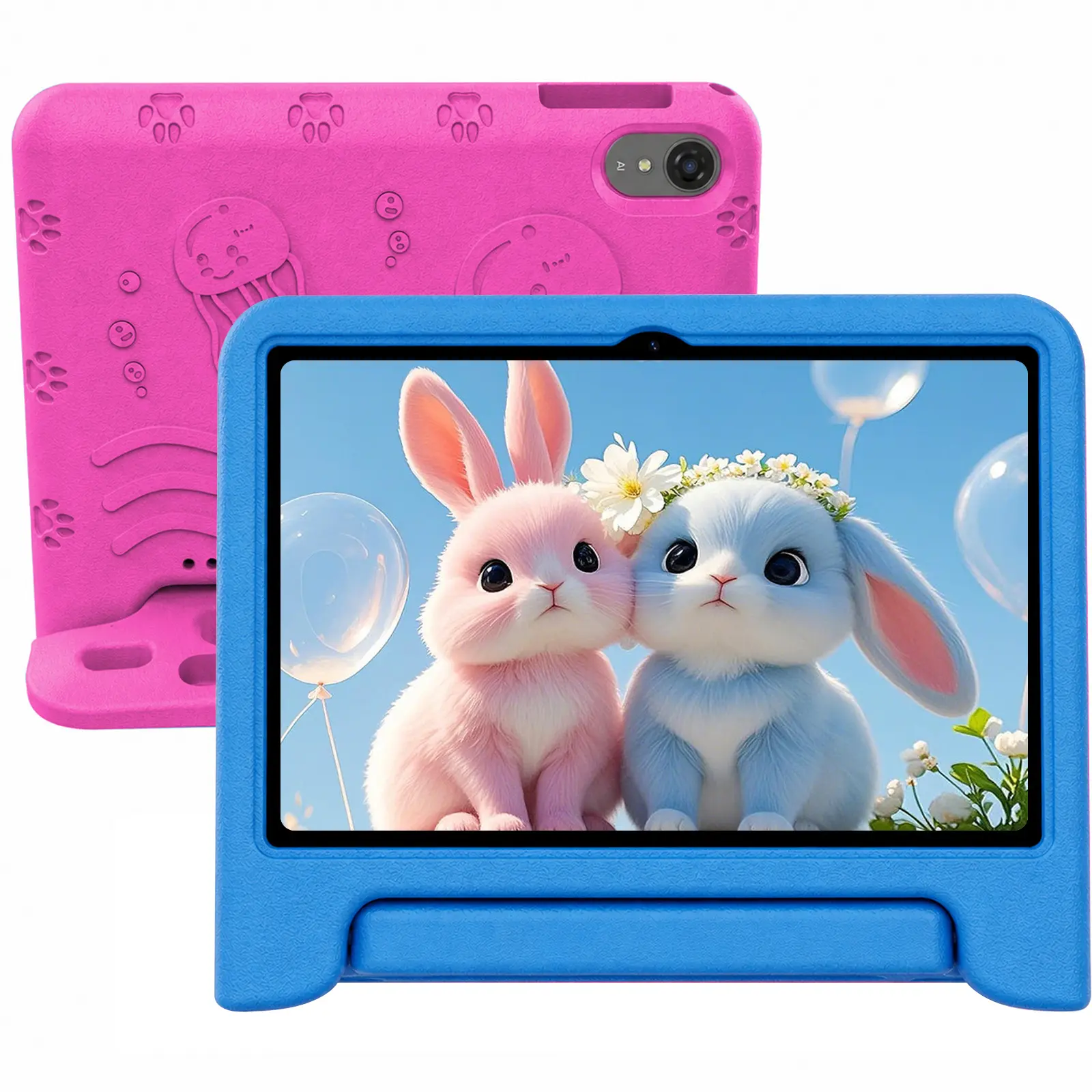 【SummerTurnUp】JUNINKE 10 inch Kids Tablet, Android 15 Tablet for Kids with Shockproof Case, 64GB Storage, Quad-Core, Dual Camera, Parental Controls, 2.4G WiFi, Educational Tablet for Boys and Girls