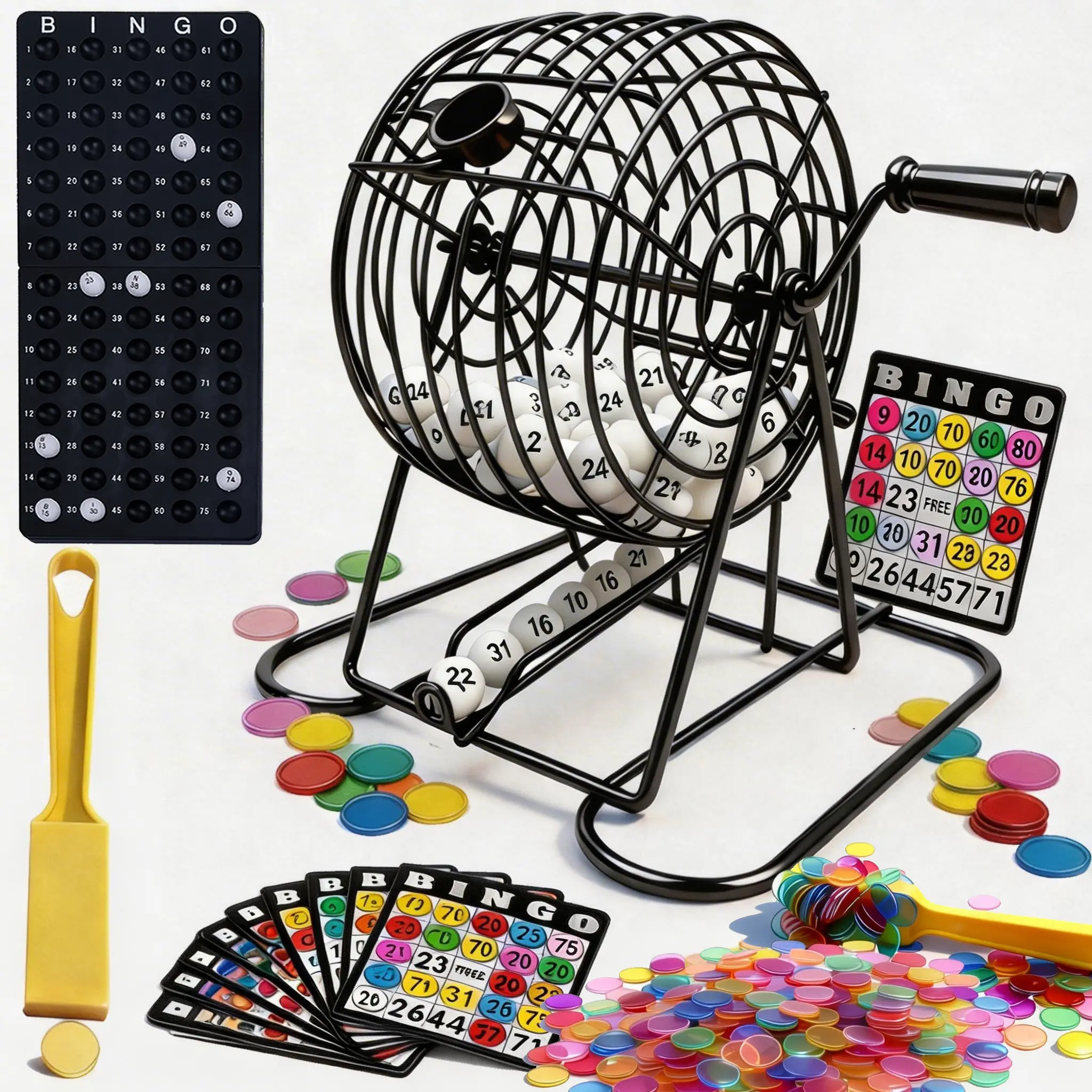 New American style Bingo Game Set, carousel game machine, Bingo Chips,Bingo Wands,manual lottery machine, party entertainment for Halloween,Christmas Event & Party Supplies Halloween&Christmas, Abs Plastic