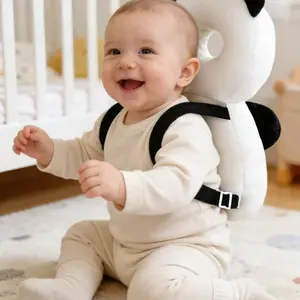 Baby Head Protector Cushion Backpack Harness for Walking & Crawling, Cute Christmas Elements, Adjustable Newborn Infant Toddler Safety Gear, Bee Design