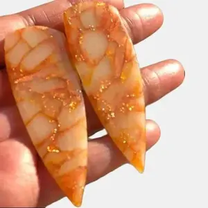Polymer Clay Faux Sunset Quartz Jamila Earrings