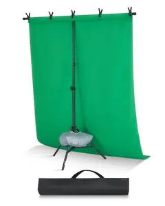 Backdrop Stand 5 X 6.5 Ft Adjustable Photo Backdrop Stand Kit With 3 Crossbars, Portable Heavy Duty Background Support For Wedding, Photo Video Studio, Party Events And Film Shoots