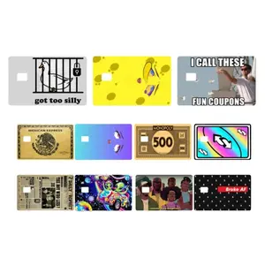 Credit Card Makeover: Hilarious Vinyl Skins for Your Cards Water proof universal fit