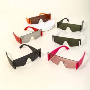 Baddie Shield Glasses - Stylish Colorful Frameless Shades for Trendy Looks