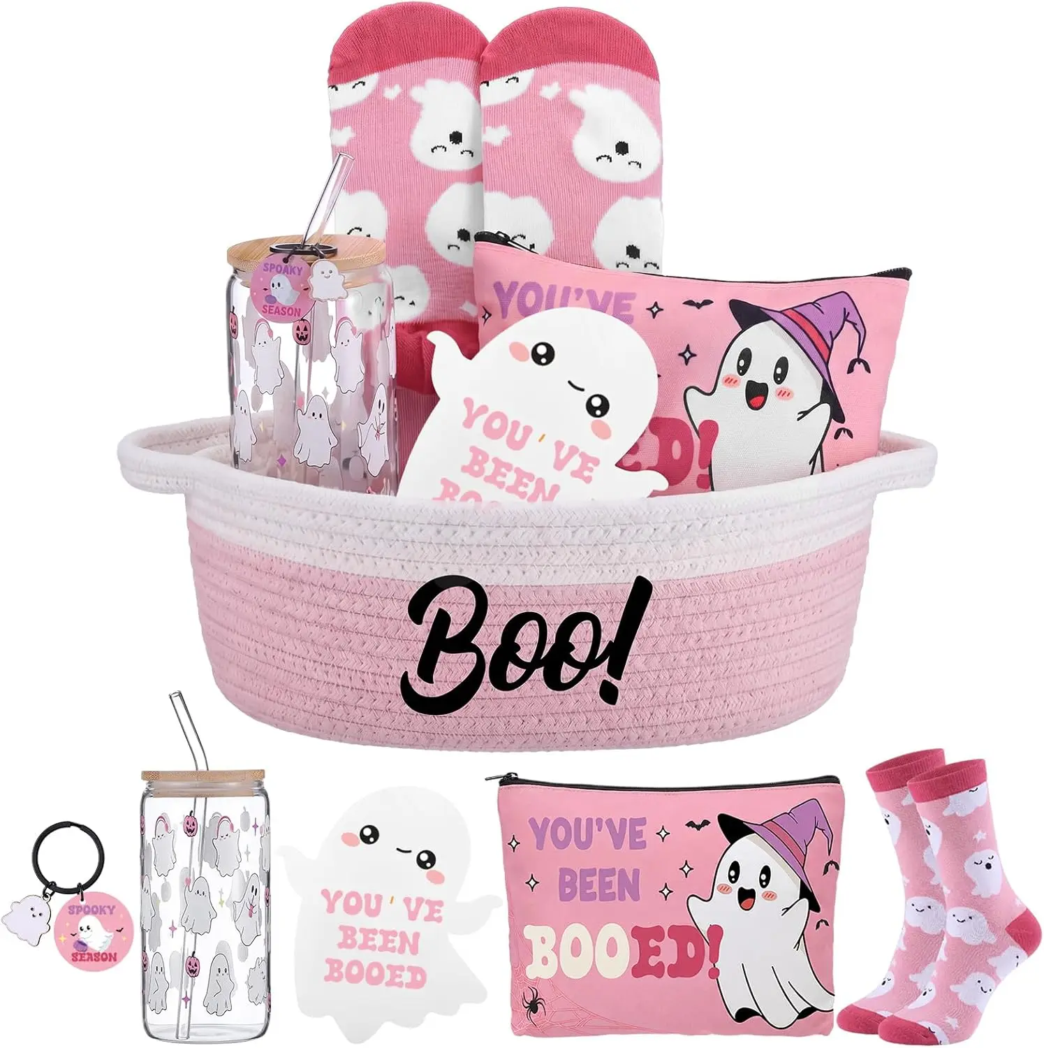 Halloween Boo Basket for Women, Spooky Cute Gift Set, Boo Basket Stuffers, Halloween Gift Idea for Her Sister Friends