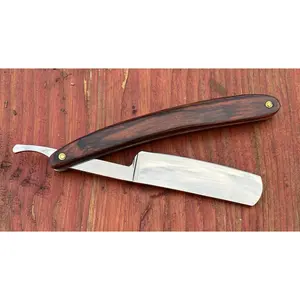 OG Vintage Shaving Straight Razor Chrome Mirror Finish Wood Handle Sharp Classic