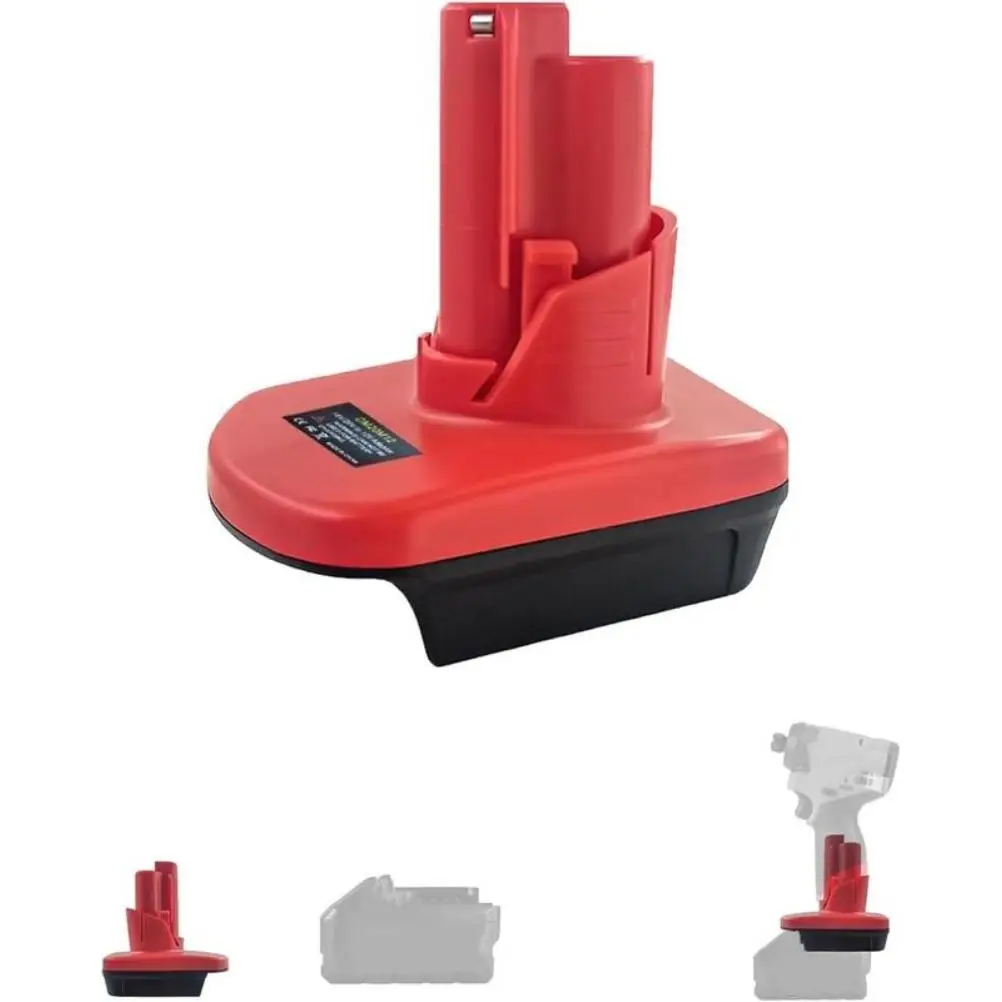 Battery Adapter for Milwaukee 12V M12, for DeWalt 20V & for Milwaukee M18 18V Lithium Battery Convert to for Milwaukee M12 12V Battery, for Milwaukee
