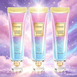 3PC Niacinamide Whitening Toothpaste, Peppermint, Fluoride-Free, Enamel Gum Safe, Fresh Breath Oral Care stain