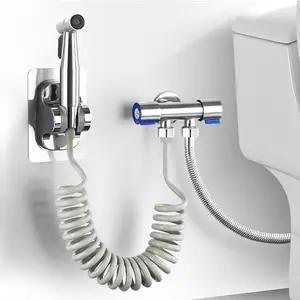 Handheld Bath Shower Spray Gun Set 304 Stainless Steel Toilet Spray Gun with Easy Installation Kit Strong Water Flow Self-Cleaning Hose for Multi-Purpose Cleaning swivel faucet rotatable aerator extension mode splash bathroom sink faucet kitchen  fixtures