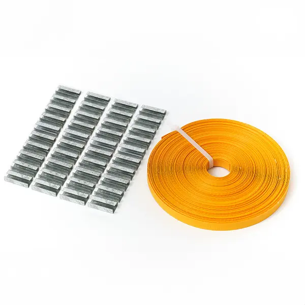 Polypropylene Packaging Bundle – 1/2" x 66 ft Poly Strapping Roll + 40 Heavy-Duty Galvanized Seals  Ideal for Securing Up to 2 Pallets Industrial Packing Kit