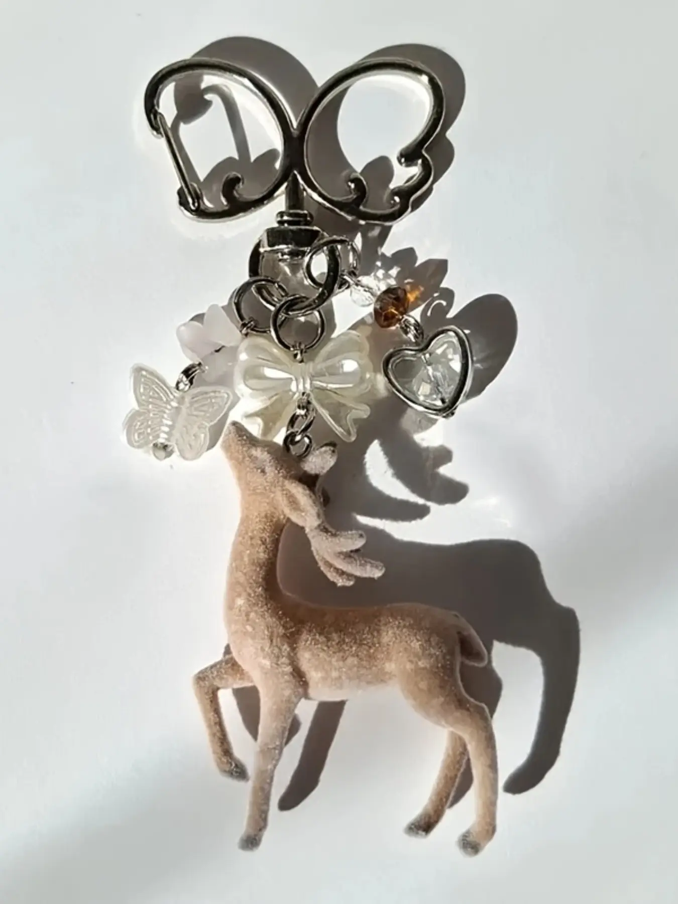 Handmade Cute Fawn Keychain Charms Deer Y2K Accessories, Aesthetic Jewelry for Stylish, Unique Gift Idea for Animal Lovers, Cute Keychains