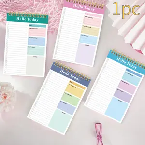 Daily To Do List Notebook, 1 Count Spiral Bound Planner Checklist Notebook, Work Organizer Planning Pad, Perfect for Enhanced Productivity and Tasks Goal Achievement