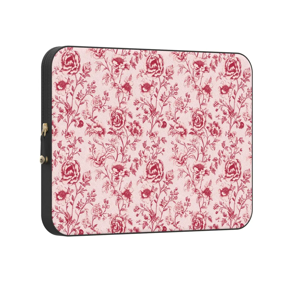 Casely PU Leather MacBook Laptop Sleeve Case - Vintage Belle, Floral Toile, Drop-Tested Cushioning, Easy Top-Fold Entry, Fine Textured Finish