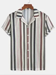 Men's Summer Short Sleeve Shirt, Lightweight Breathable Fabric, Casual Comfort Fit, Perfect for Vacation & Outdoor Activities