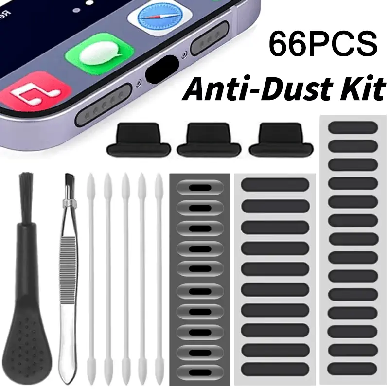 3-in-1 Phone Speaker Cleaner Pen – AirPods, Earbuds, Keyboard & Charging Port Cleaning Kit