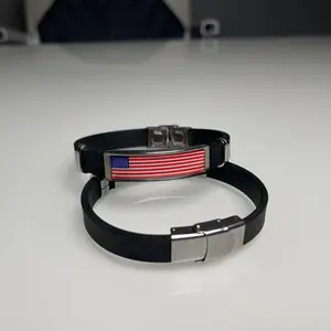 Stylish Rubber Bracelets with country flags