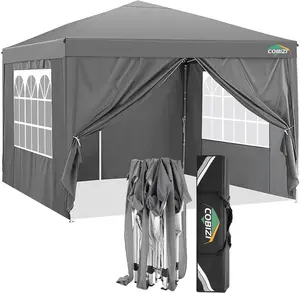 COBIZI 10x10 Pop Up Canopy Tent with Sidewalls, Commercial Instant Shelter Outdoor Gazebo Party Tent