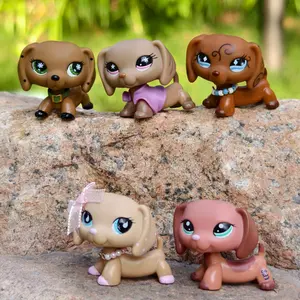 Mini Shop Pet Dashchund Shorthair Cat Cocker Spaniel Bat Lamb Great Dane Figure Toys- Rare and Compatible with lps Collection for kids