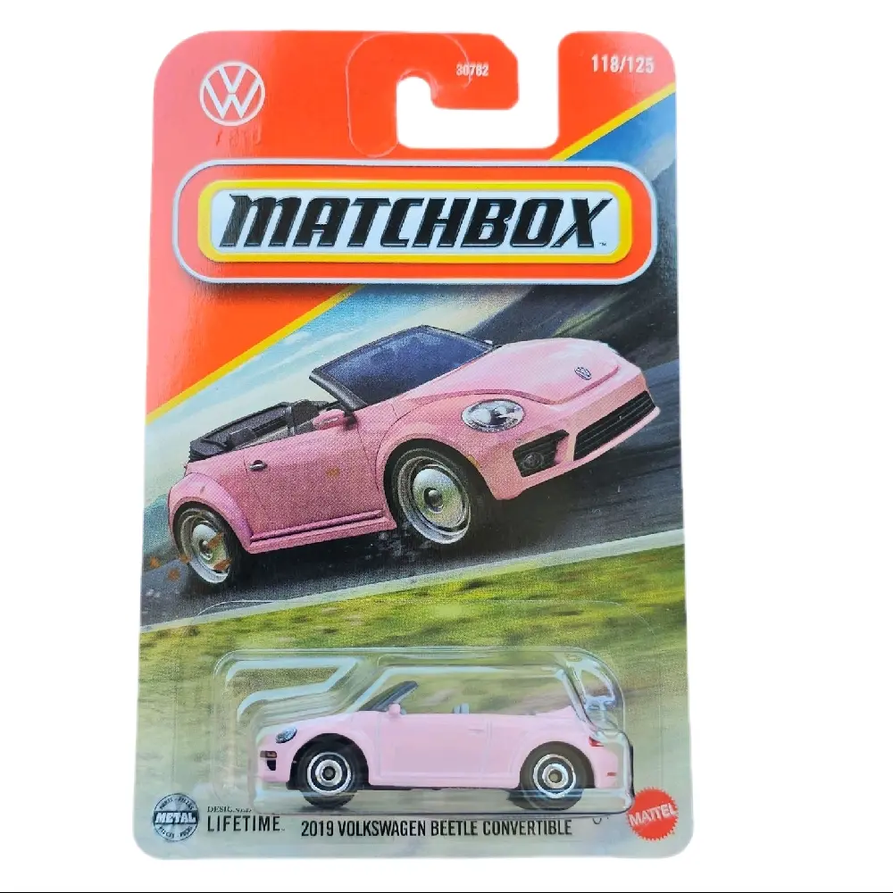 Matchbox 2019 Volkswagen Beetle Convertible Collectible Diecast Model Car - Pink (118/125), Collectible Model Car