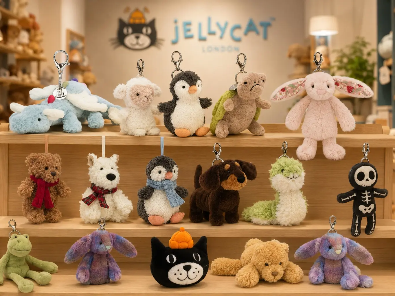 Keychain Collection by Jellycat — Official Animal Plush | In Stock in the USA + Free Jellycat Gift Bag