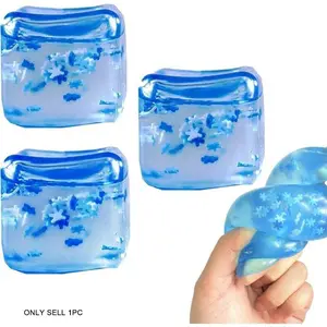 Ice Cube Sensory Fidget Toy - High-Density Gel-Filled Stress Relief Squeeze Toy, Desktop Anxiety Relief Cube for Office & Study, Perfect Relaxation Tool for Stress and Anxiety