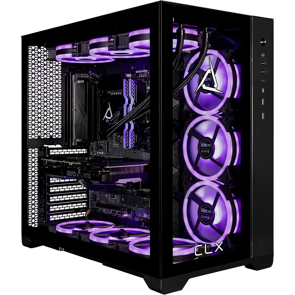 CLX SET Liquid Cooled Gaming Desktop Computer, Intel Core i9-14900KF 3.2GHz, 64GB RAM, 2TB SSD + 6TB HDD, NVIDIA GeForce RTX 5070 12GB, Windows 11 Home, Black
