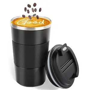 17oz Travel Coffee Cups Insulated Mug Thermal Tumbler to Go with Lid Leak Proof Reusable Stainless Steel Coffee Mug Spill Proof for Hot and Iced Cold Drinks
