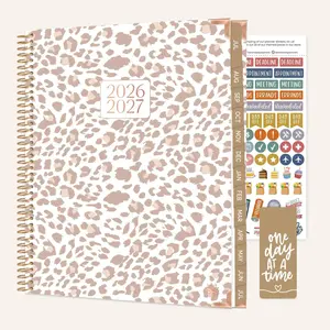 2026–27 Hard Cover Planner, 8.5" x 11" | Tan Leopard