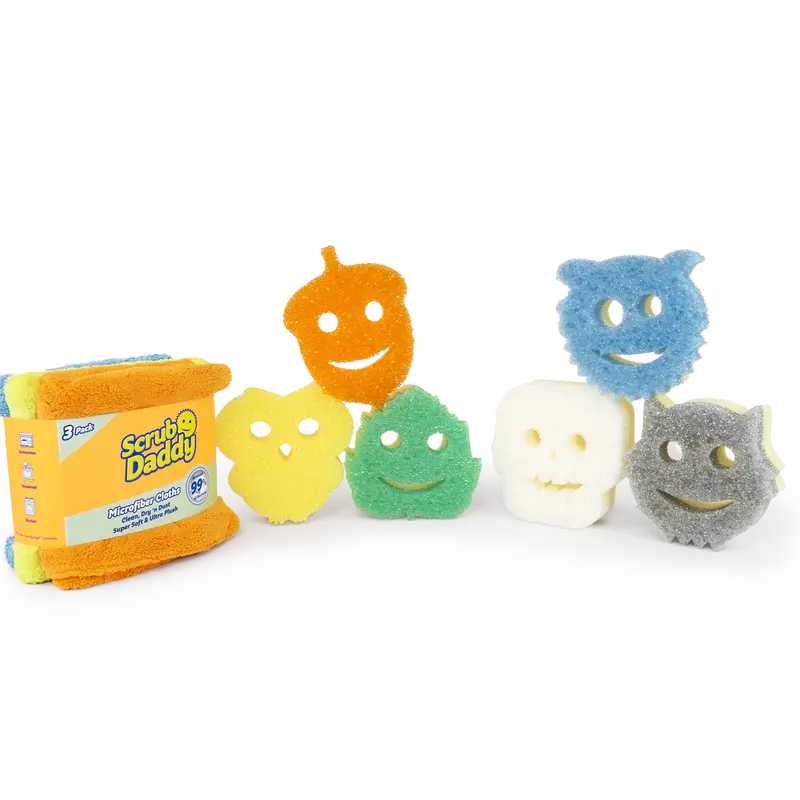 Scrub Daddy Halloween - Fall Sponge and Microfiber Towel Bundle