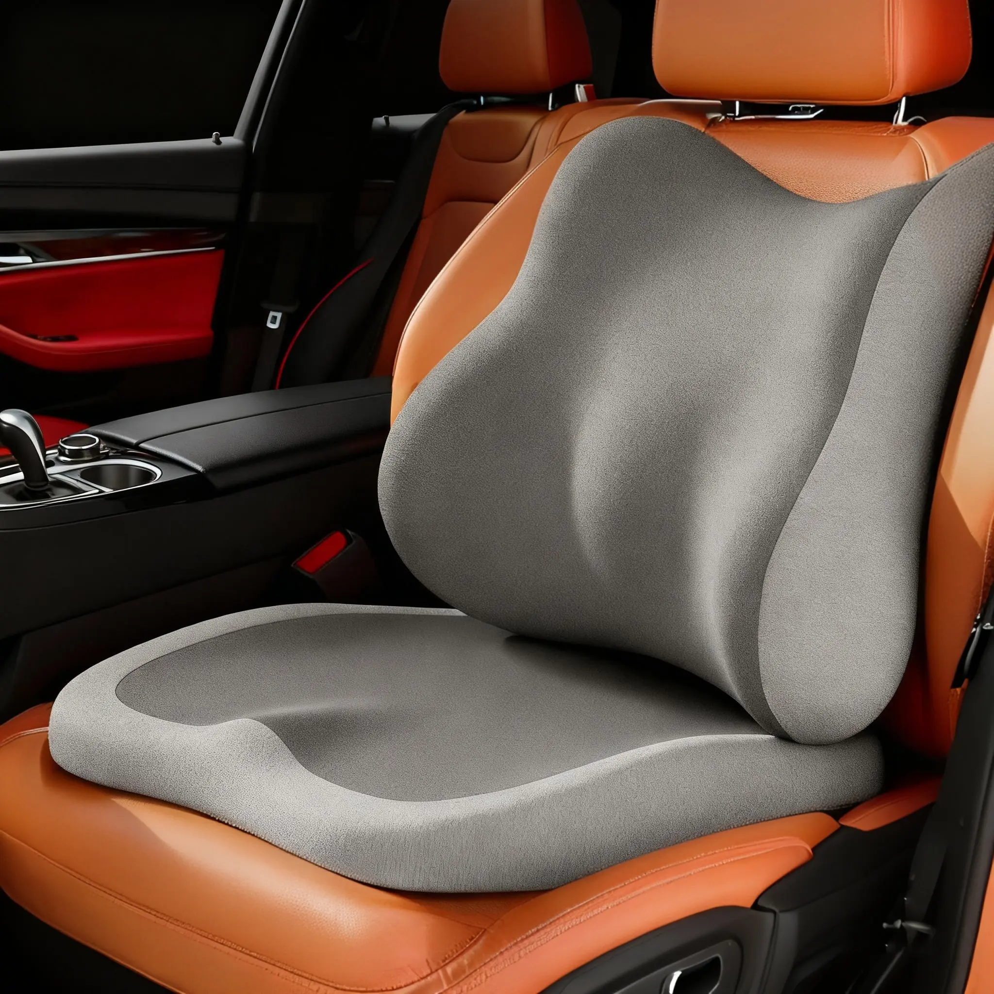 Adjustable lumbar support, ergonomic memory foam seat cushion, comfortable for long sitting sessions, suitable for office, car, and home use, portable and breathable office chair seat cushion.