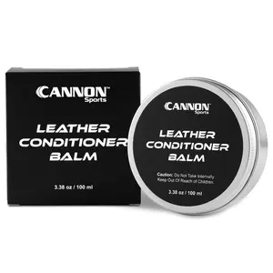 Cannon Sports Leather Conditioner Balm | Baseball Glove Conditioner | Football Leather Care | Softens, Protects & Restores All Leather Sports Gear | Prevents Cracking & Drying