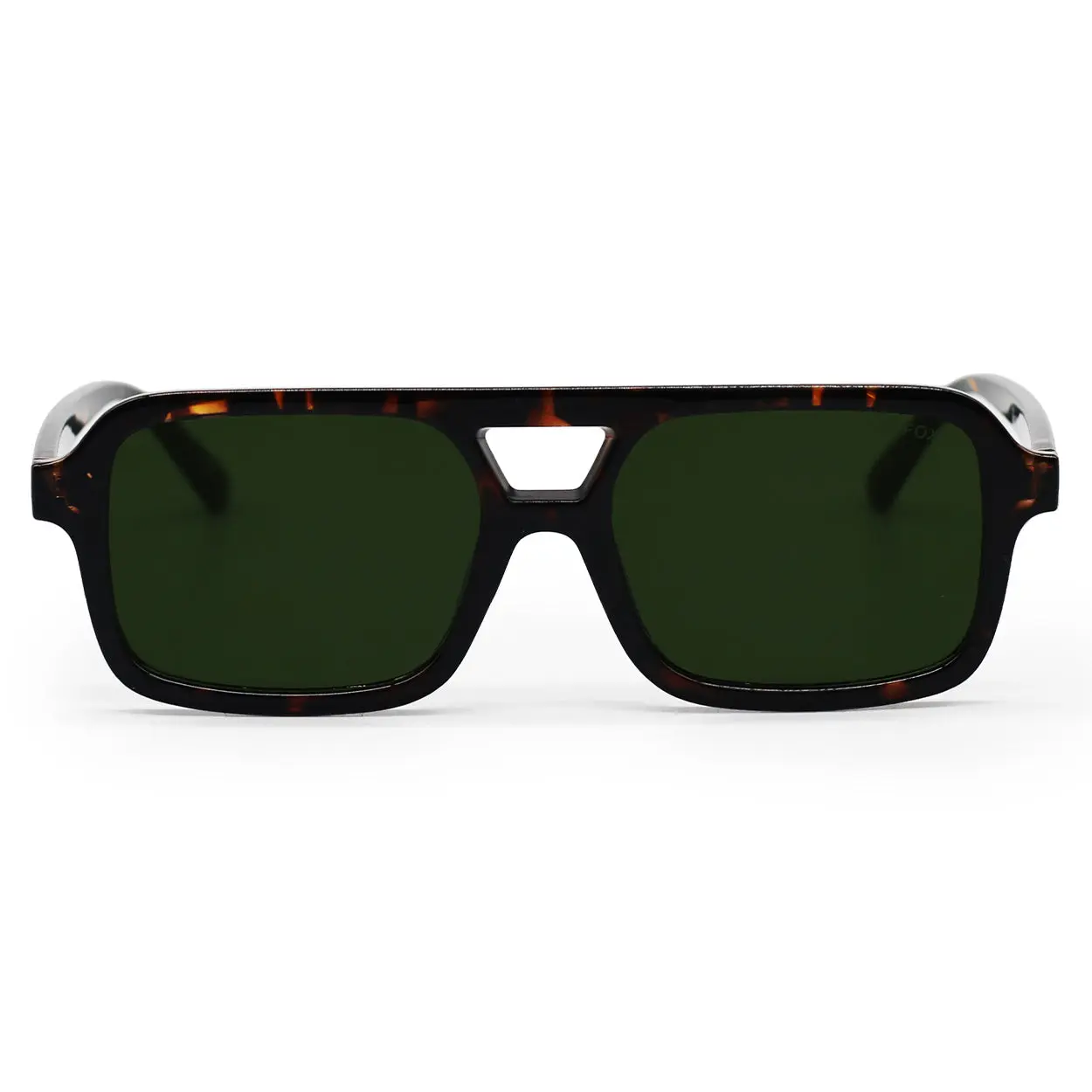 Stylish Green Tortoiseshell Square Sunnies for Women | Trendy Sunglasses with Architectural, Fashionable Frames to Flatter All Face Shapes