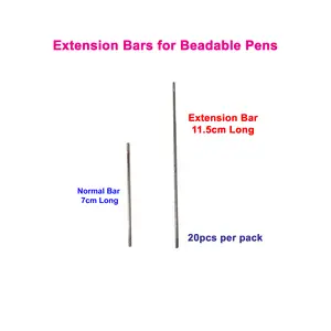25 pcs Extension Bars 11.5cm long for Beadable Pens - Make 'em Extra Big