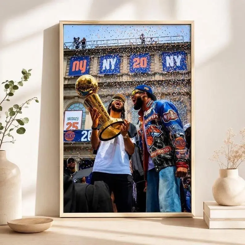 New York Knicks 2026 NBA Poster, Jalen Brunson KAT Wall Art, Basketball Gift- Poster Sport