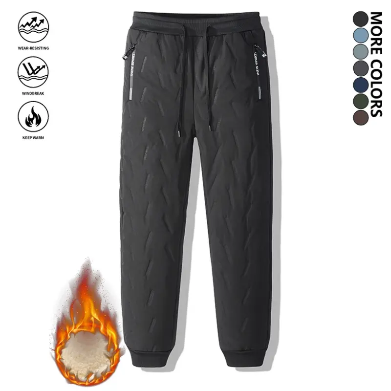 LIFE KEEPS MOVING — New autumn/winter women’s long sports-casual pants with a thick fleece lining for warmth and cold protection; stylish, versatile fit suitable for daily commuting and outdoor activities; women’s winter sportswear, outdoor activewear, ru